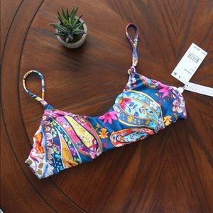 Trina Turk Moroccan Paisley Bralette Swimsuit Top